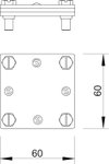 Cruzeta sem placa intermédia 30mm Aço inoxidável, livre de ferrugem A2 1.4301