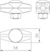 União reta 8mm Zinco fundido sobre pressão eletrogalvanizado