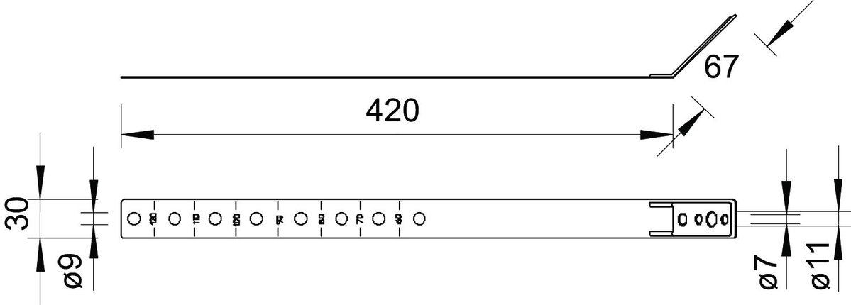 Abraçadeira tubo água pluvial regulável 420mm Aço inoxidável, livre de ferrugem A2 1.4301 – Imagem 2 de 3