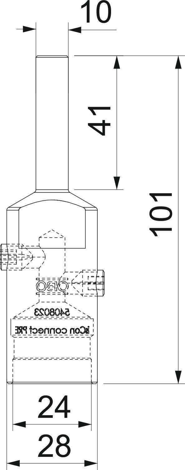Ponteira para isCon Premium Ø23mm Aço inoxidável, livre de ferrugem A2 1.4301 – Imagem 2 de 3