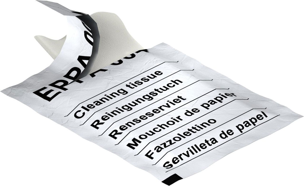 Pano de limpeza para cabo isCon 140x200mm Papel em polipropileno e celulose