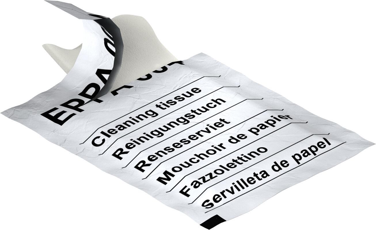 Pano de limpeza para cabo isCon 140x200mm Papel em polipropileno e celulose