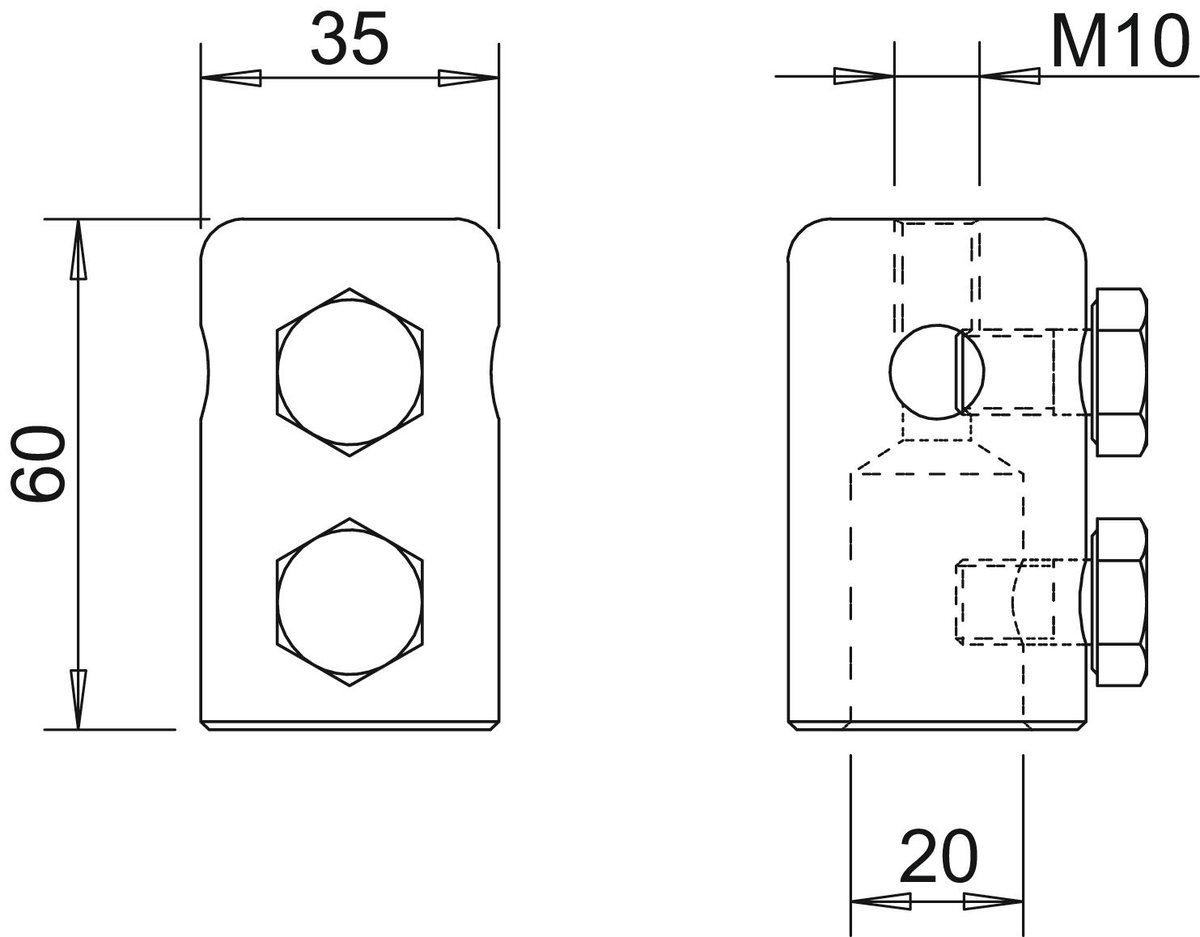 Terminal 20mm Alumínio – Imagem 2 de 3