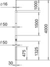 Haste captora isolada+saída para cabo isCon, interior 4000mm Plástico reforçado com fibra de vidro