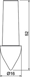 Earthing tip for earth rod 16-20mm Aço fundido Galvanizado por imersão a quente após maquinação