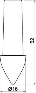 Earthing tip for earth rod 16-20mm Aço fundido Galvanizado por imersão a quente após maquinação