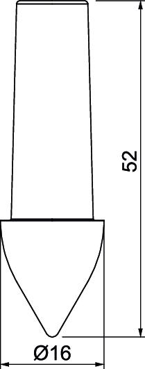 Earthing tip for earth rod 16-20mm Aço fundido Galvanizado por imersão a quente após maquinação – Imagem 2 de 2