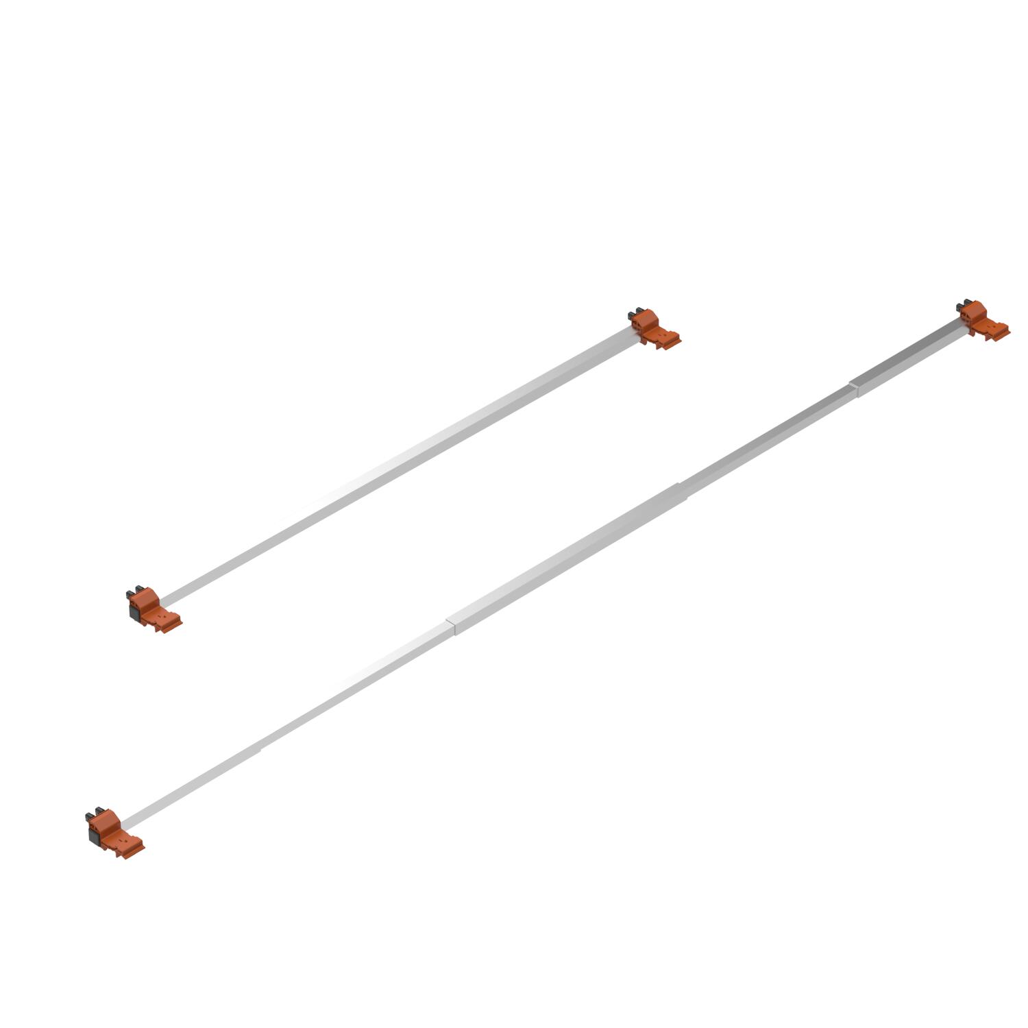Distance gauge for flat roof system 1570x127x67 Alumínio polido