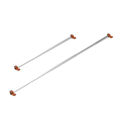 Distance gauge for flat roof system 1570x127x67 Alumínio polido