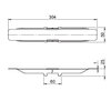 Ballast support plate for flat roof system 304x51x25,5 Aço Galvanização continua zinco/alumínio, Double Dip zinco