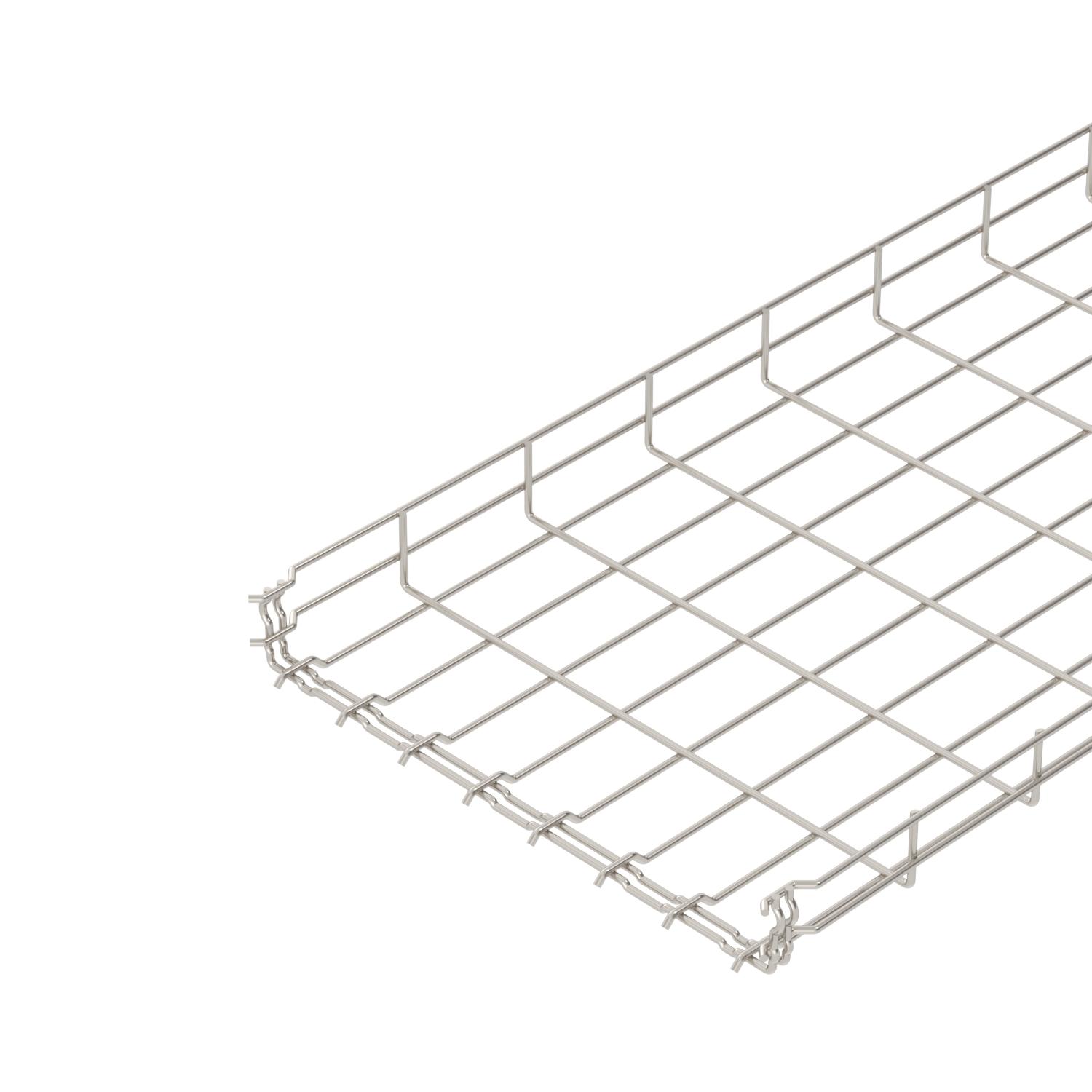 Caminho de cabos em varão GRM 55x400x3000 Aço inoxidável, livre de ferrugem A2 1.4301 brilhante, pós-tratamento aço inoxidável