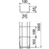 Caminho de cabos em varão GRM 55x100x3000 Aço Galvanizado por imersão a quente após maquinação zinco
