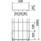 Caminho de cabos em varão GRM 55x200x3000 Aço eletrogalvanizado zinco – Imagem 2 de 5