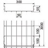Caminho de cabos em varão GRM 55x300x3000 Aço eletrogalvanizado zinco