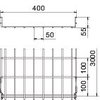 Caminho de cabos em varão GRM 55x400x3000 Aço eletrogalvanizado zinco