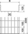 C.cabos varão grandes vãos SGR 105x300x3000 Aço inoxidável, livre de ferrugem A2 1.4301 brilhante, pós-tratamento aço inoxidável