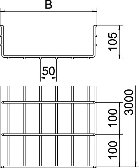 C.cabos varão grandes vãos SGR 105x300x3000 Aço inoxidável, livre de ferrugem A2 1.4301 brilhante, pós-tratamento aço inoxidável – Imagem 2 de 4