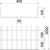 C.cabos varão grandes vãos SGR 105x400x3000 Aço inoxidável, livre de ferrugem A2 1.4301 brilhante, pós-tratamento aço inoxidável
