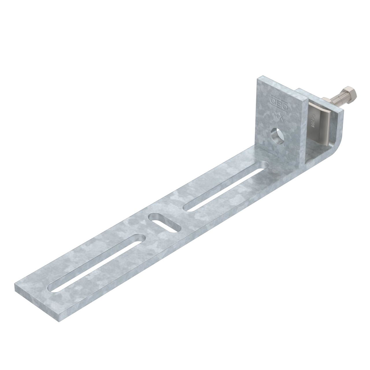 Clamping piece for vertical application 254x58x40 Aço Galvanizado por imersão a quente após maquinação zinco