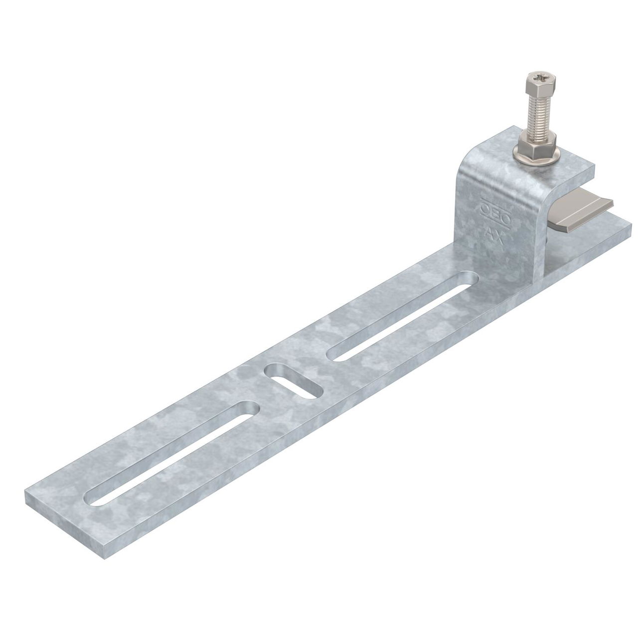 Clamping piece for horizontal application 268x44x40 Aço Galvanizado por imersão a quente após maquinação zinco