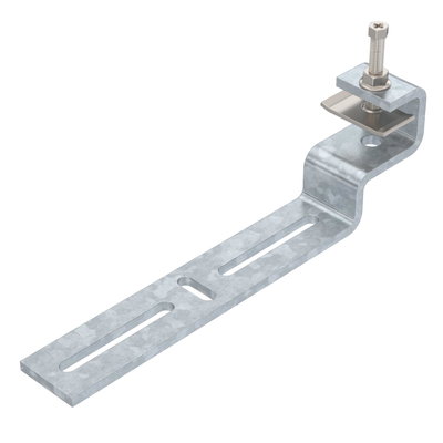 Clamping piece for exterior of steel girder 253x74x40 Aço Galvanizado por imersão a quente após maquinação zinco
