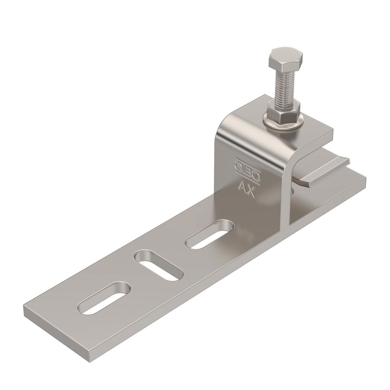 Clamping piece for horizontal application 168x44x40 Aço inoxidável, livre de ferrugem A2 1.4301 brilhante, pós-tratamento aço inoxidável
