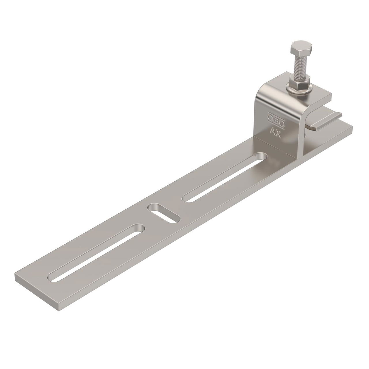 Clamping piece for horizontal application 268x44x40 Aço inoxidável, livre de ferrugem A2 1.4301 brilhante, pós-tratamento aço inoxidável