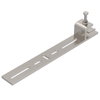 Clamping piece for horizontal application 318x44x40 Aço inoxidável, livre de ferrugem A2 1.4301 brilhante, pós-tratamento aço inoxidável
