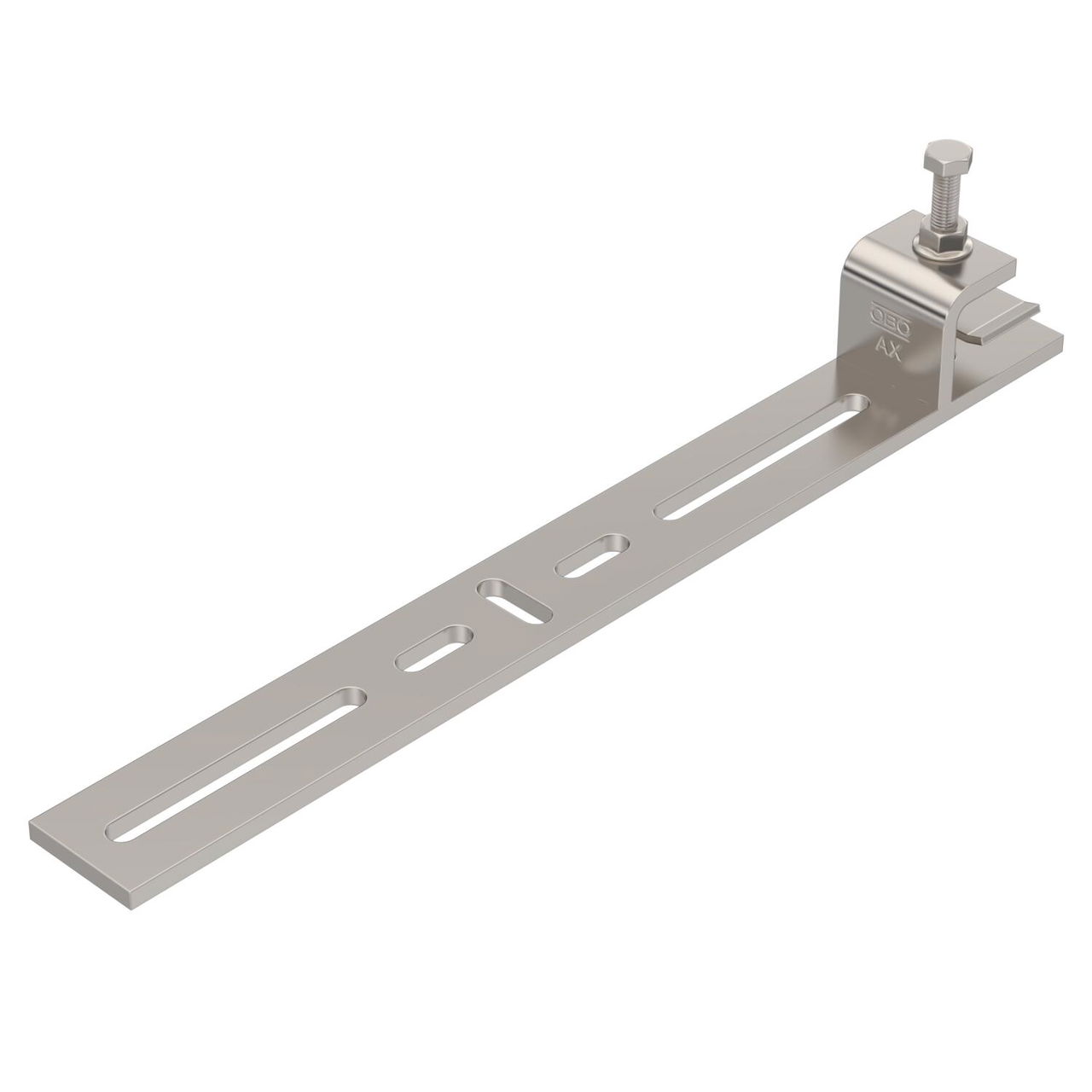 Clamping piece for horizontal application 368x44x40 Aço inoxidável, livre de ferrugem A2 1.4301 brilhante, pós-tratamento aço inoxidável
