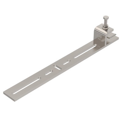 Clamping piece for horizontal application 368x44x40 Aço inoxidável, livre de ferrugem A2 1.4301 brilhante, pós-tratamento aço inoxidável