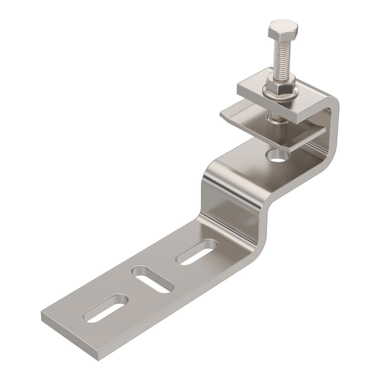 Clamping piece for exterior of steel girder 153x74x40 Aço inoxidável, livre de ferrugem A2 1.4301 brilhante, pós-tratamento aço inoxidável