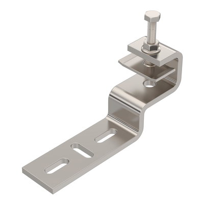 Clamping piece for exterior of steel girder 153x74x40 Aço inoxidável, livre de ferrugem A2 1.4301 brilhante, pós-tratamento aço inoxidável