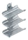 Calha de condução de cabos tripla 300x200x123 Aço Galvanizado por imersão a quente após maquinação zinco