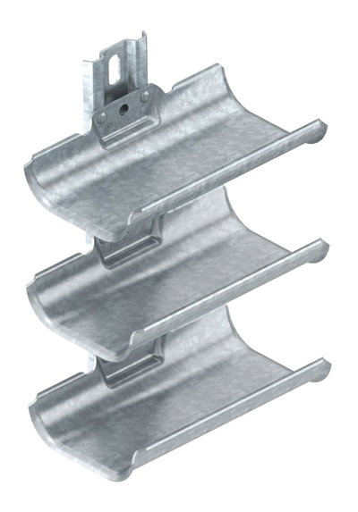 Calha de condução de cabos tripla 300x200x123 Aço Galvanizado por imersão a quente após maquinação zinco