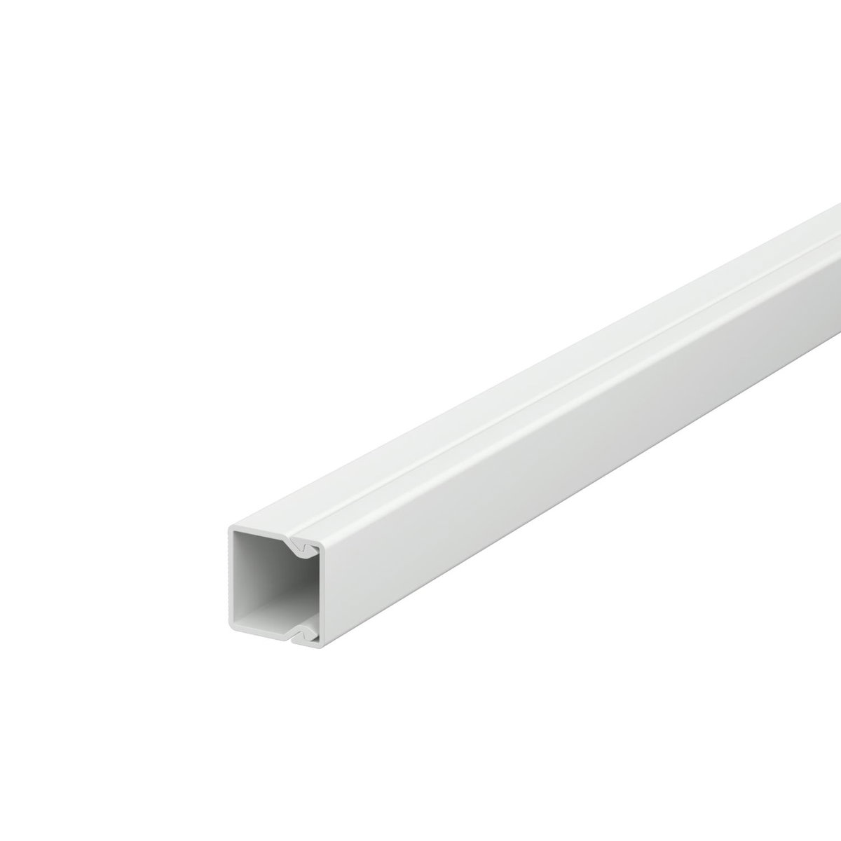 Calha com base perfurada 15x15x2000 Policloreto de vinilo cinzento claro RAL 7035