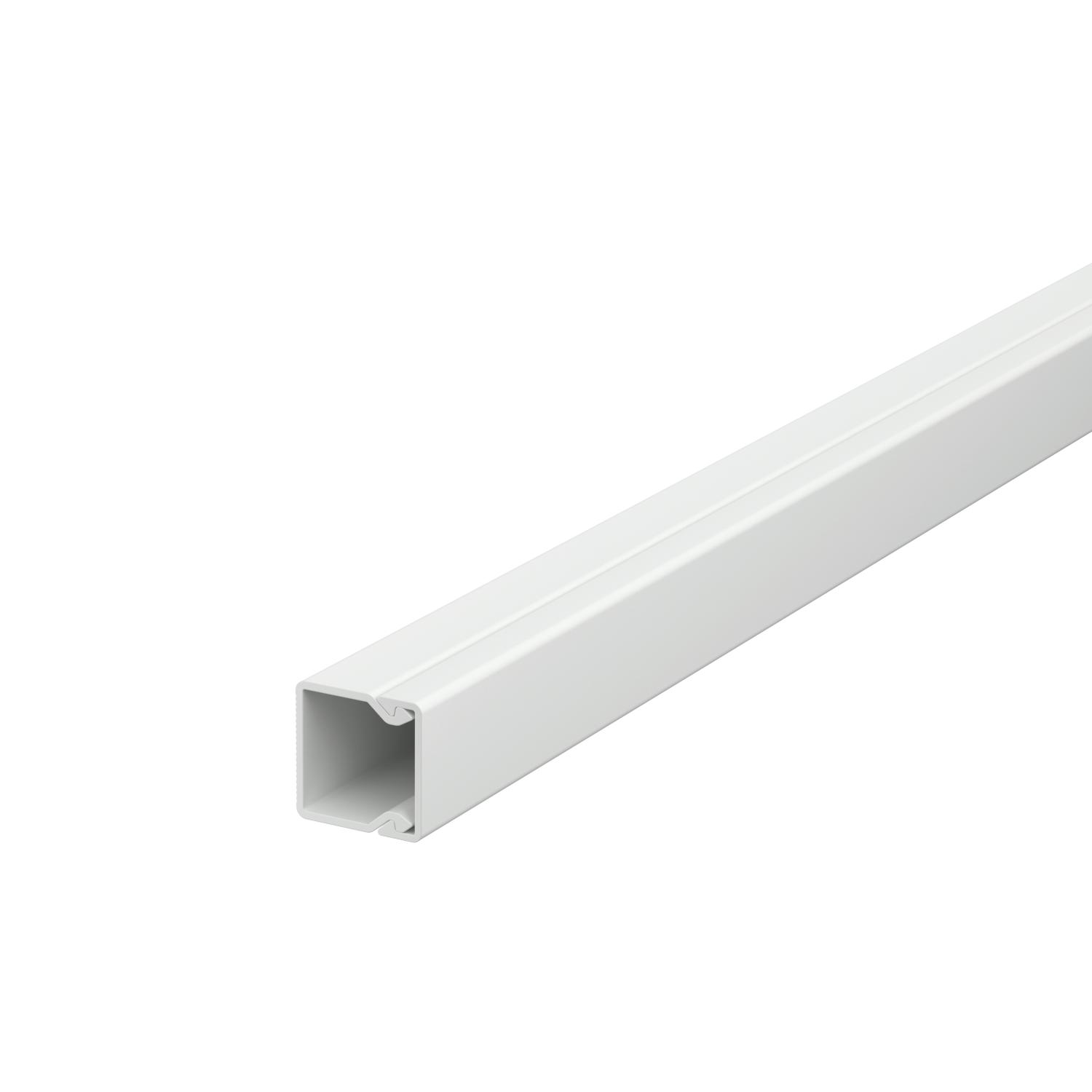 Calha com base perfurada 15x15x2000 Policloreto de vinilo cinzento claro RAL 7035