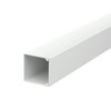 Calha com base perfurada 25x25x2000 Policloreto de vinilo cinzento claro RAL 7035