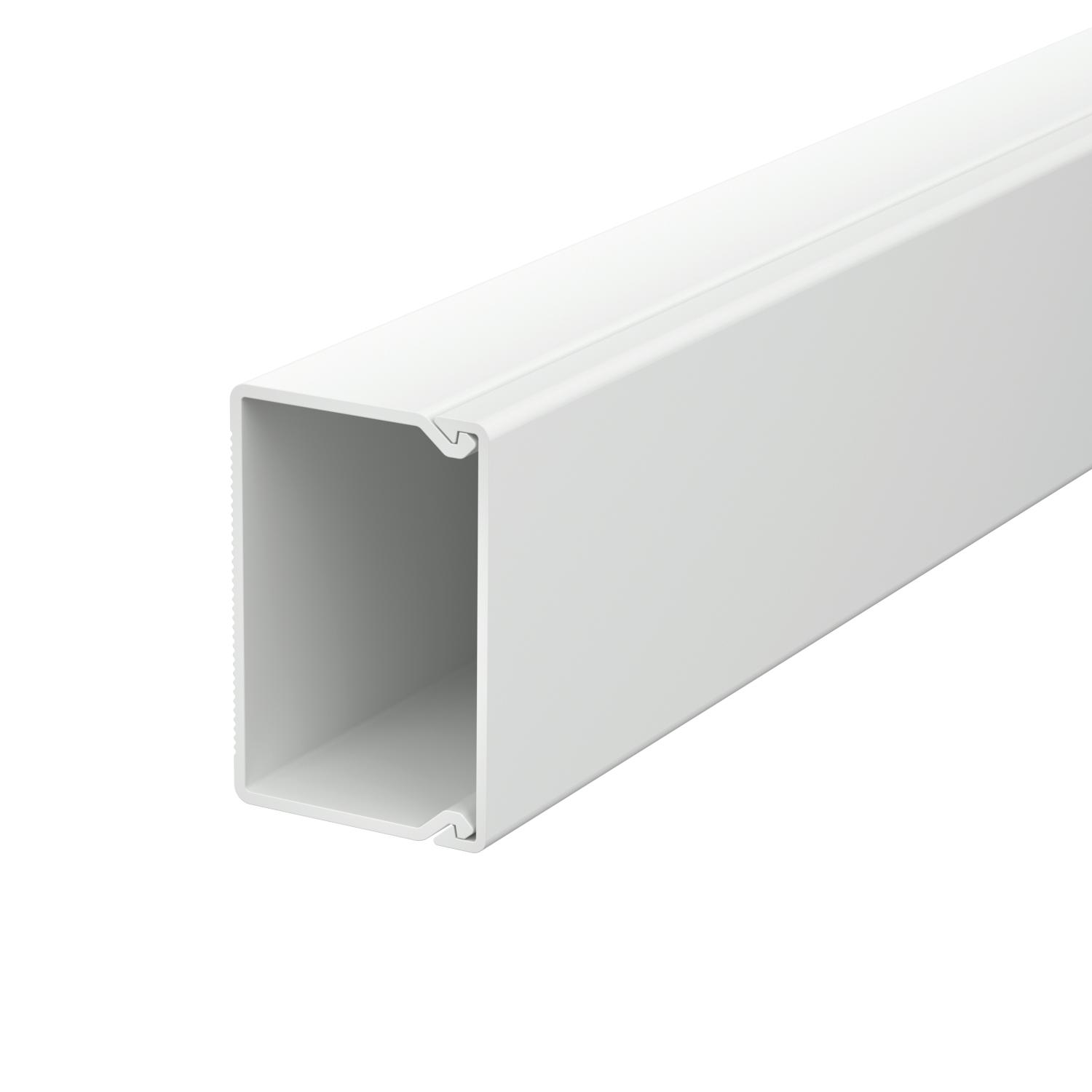 Calha com base perfurada 30x45x2000 Policloreto de vinilo cinzento claro RAL 7035