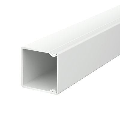 Calha com base perfurada 40x40x2000 Policloreto de vinilo cinzento claro RAL 7035