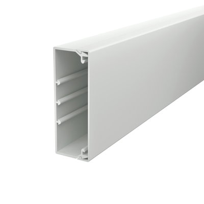 Calha com base perfurada 40x110x2000 Policloreto de vinilo cinzento claro RAL 7035