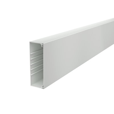Calha com base perfurada 60x170x2000 Policloreto de vinilo cinzento claro RAL 7035