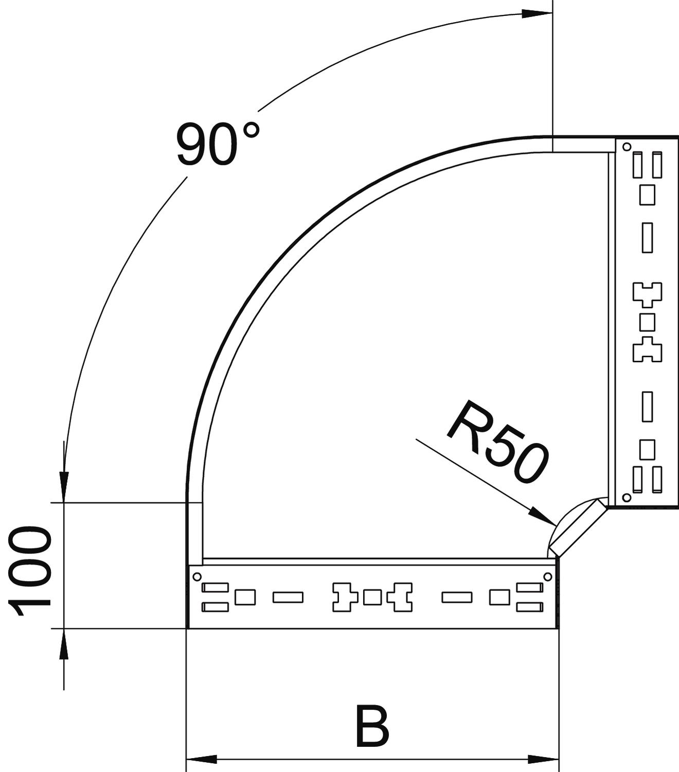 Ângulo 90° com união de encaixe rápido 85x400 Aço galvanizado pelo método Sendzimir – Imagem 2 de 3