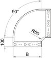 Ângulo 90° com união de encaixe rápido 85x300 Aço Galvanizado por imersão a quente após maquinação zinco