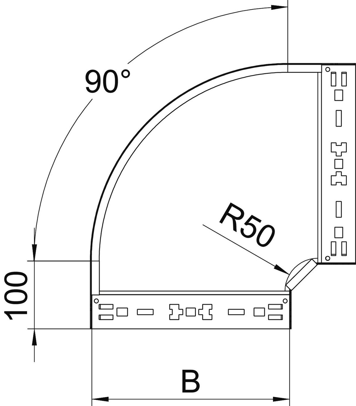 Ângulo 90° com união de encaixe rápido 85x300 Aço Galvanizado por imersão a quente após maquinação zinco – Imagem 2 de 3