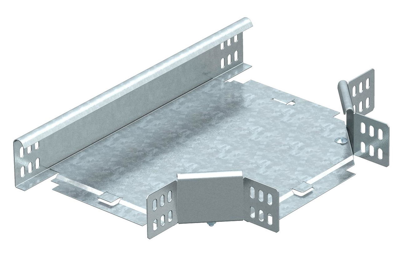 Derivação em T horizontal, com uniões curvas 60x200 Aço Galvanizado por imersão a quente após maquinação zinco