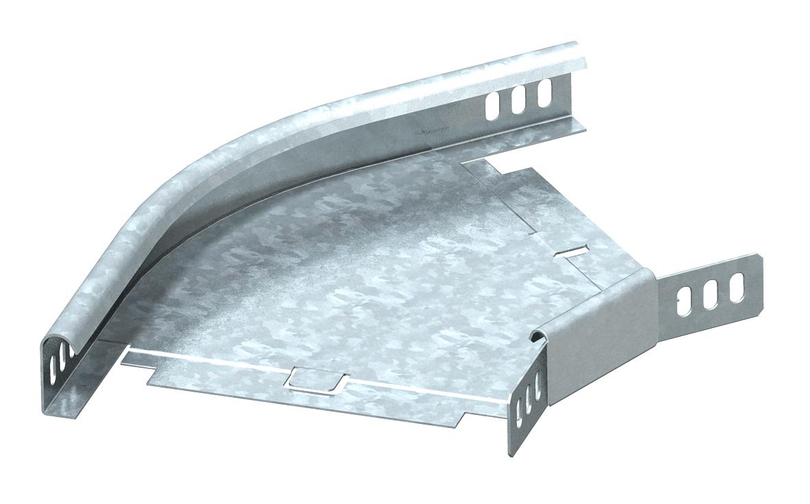 Ângulo 45º horizontal, com uniões curvas 35x100 Aço Galvanizado por imersão a quente após maquinação