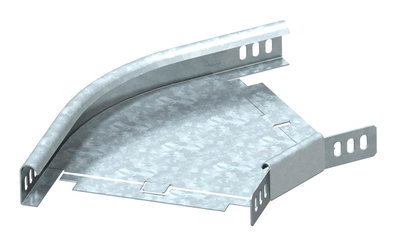Ângulo 45º horizontal, com uniões curvas 35x200 Aço galvanizado pelo método Sendzimir