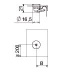 Ferrolho rotativo para tampa Ø20 mm Aço Galvanizado por imersão a quente após maquinação zinco – Imagem 2 de 3