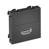 Suporte multimédia HDMI Tomada com ligação roscada 45x45mm Policarbonato cinzento antracite RAL 7021