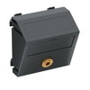 Suporte multimédia míni Jack 1x Tomada com ligação soldada 45x45mm Policarbonato cinzento antracite RAL 7021